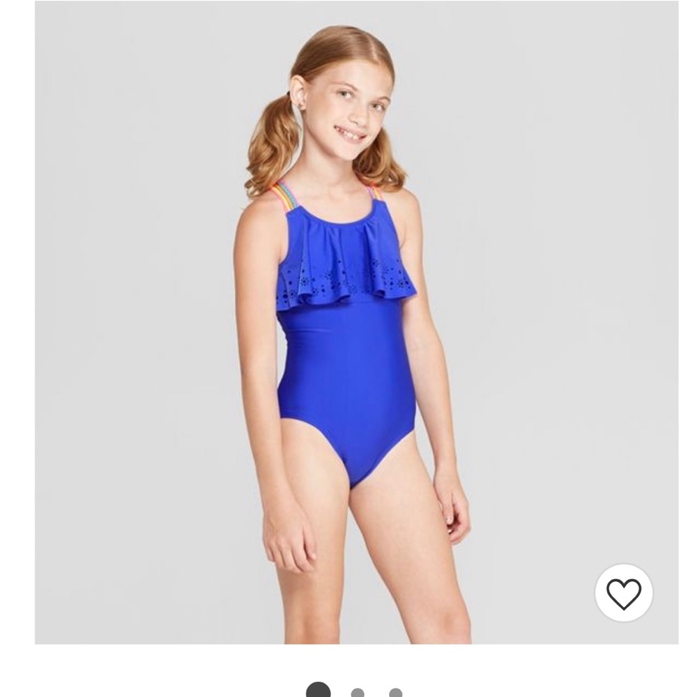Girls blue swimsuit